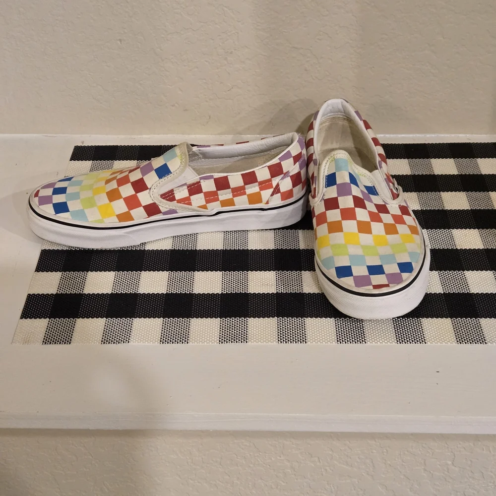 Vans Multicolor Checkered Slip-On Flats - Picture 3 of 5